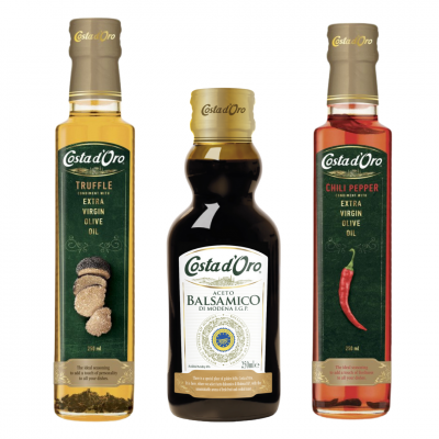 Drei-Geschmacks-Set – 3x250ml Premium-Öle & Balsamico