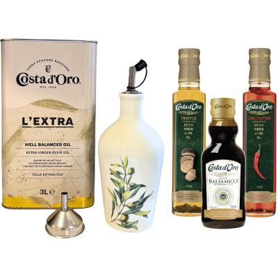 l’Arte dell’Olio Set + Drie smaken set – Olijfolie Cadeaupakket