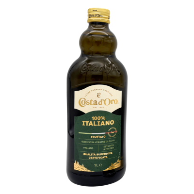 100% Italiaanse Extra Vierge Olijfolie 1000ml - Authentiek & Veelzijdig