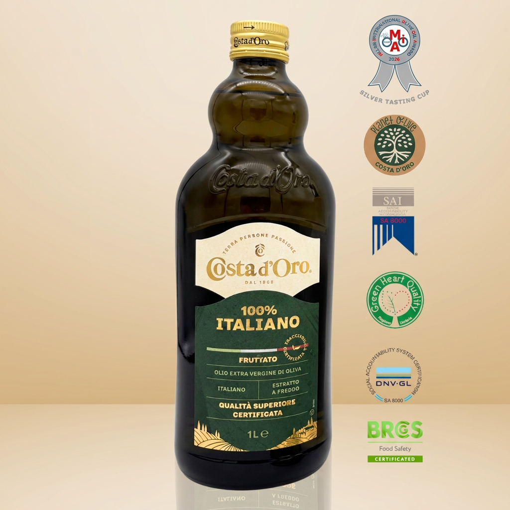 100% Italiaanse Extra Vierge Olijfolie - 1000ml